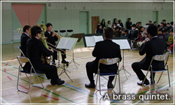 A brass quintet.