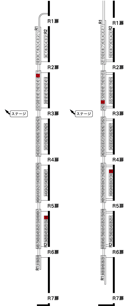 座席表 2 3階バルコニー席 右側 東京オペラシティ 東京